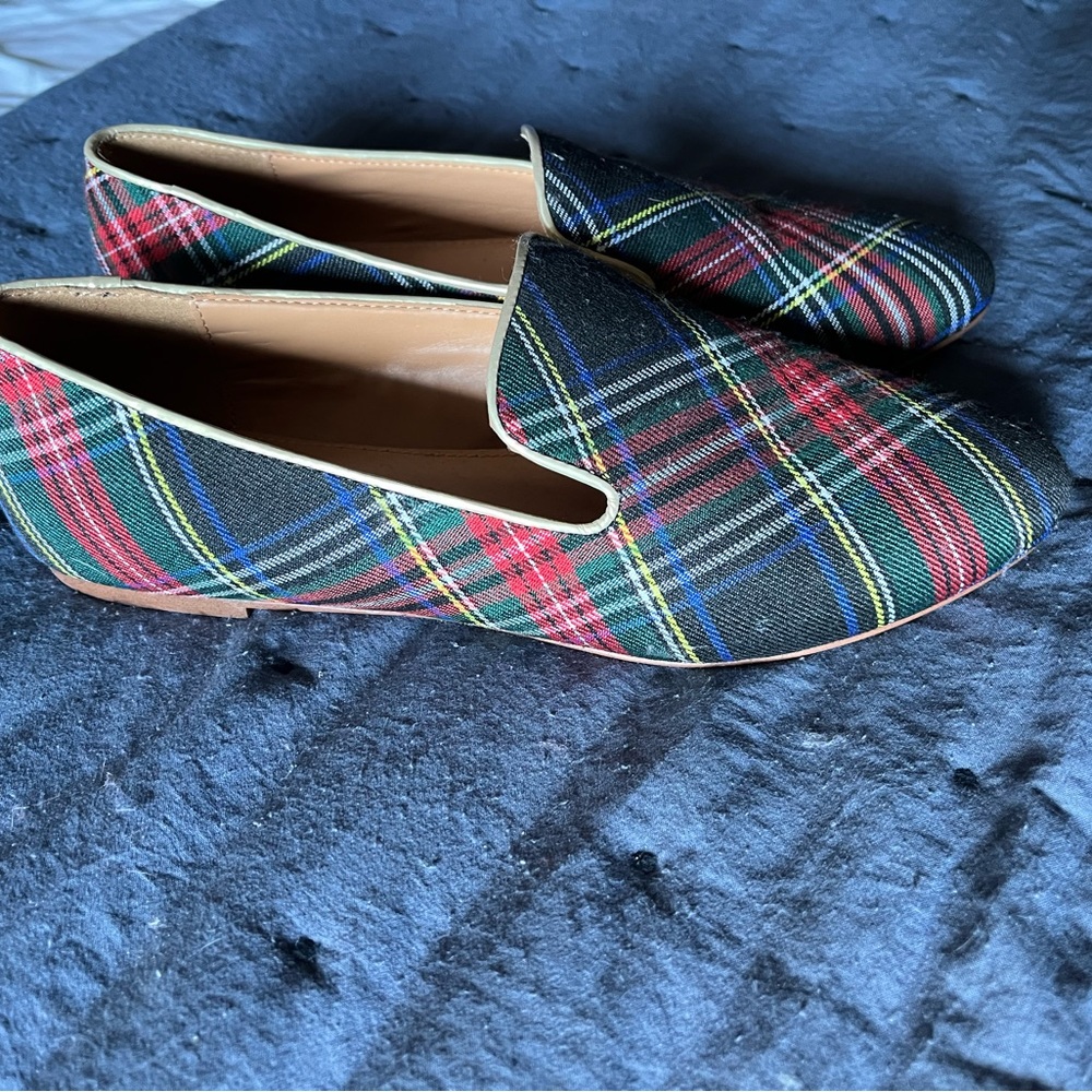 Plaid slip on loafer